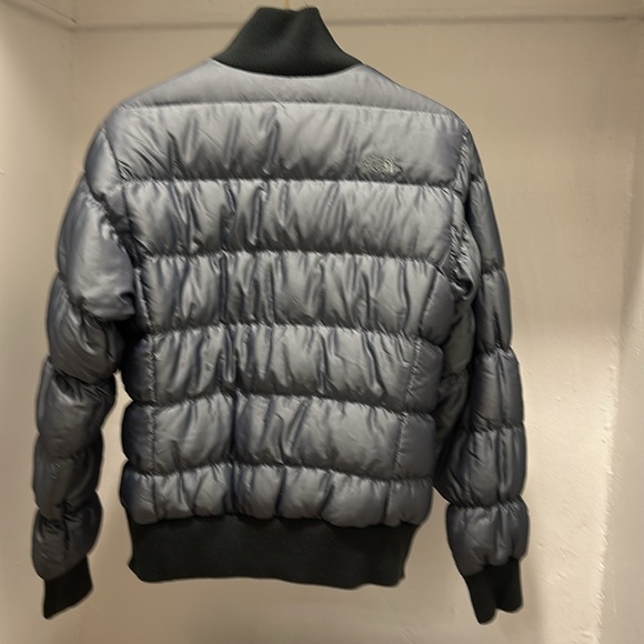 North Face Puffer in steel blue metallic color - Picture 2 of 8
